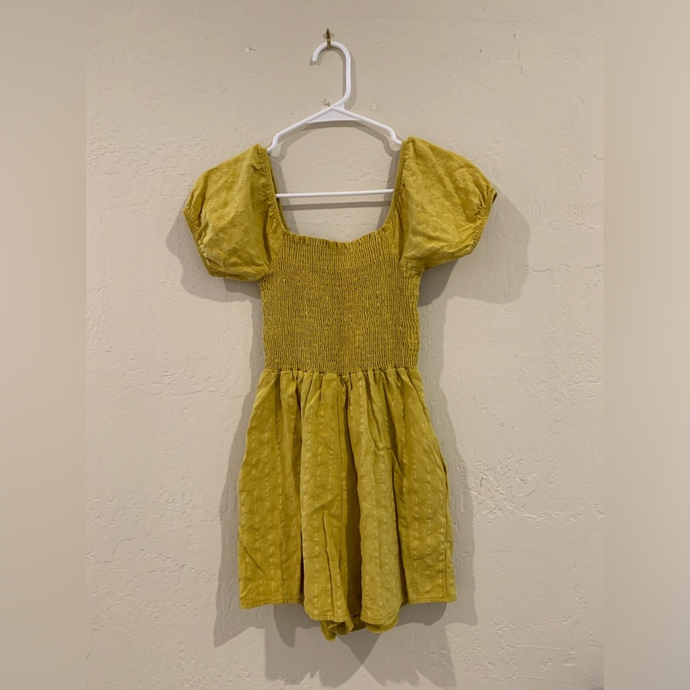 Mustard yellow romper from Q